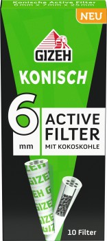Gizeh Filter konisch Active mit Kokoskohle 6-7mmohle 6mmefläche 8mmskohle 6mmohle 6mm für x-type Cig
